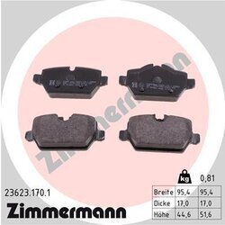 Sada brzdových platničiek kotúčovej brzdy ZIMMERMANN 23623.170.1