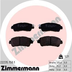 Sada brzdových platničiek kotúčovej brzdy ZIMMERMANN 22235.150.1