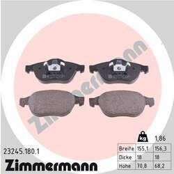 Sada brzdových platničiek kotúčovej brzdy ZIMMERMANN 23245.180.1