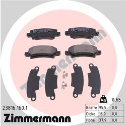 Sada brzdových platničiek kotúčovej brzdy ZIMMERMANN 23816.160.1