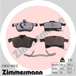 Sada brzdových platničiek kotúčovej brzdy ZIMMERMANN 23832.900.2