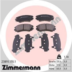 Sada brzdových platničiek kotúčovej brzdy ZIMMERMANN 23891.170.1