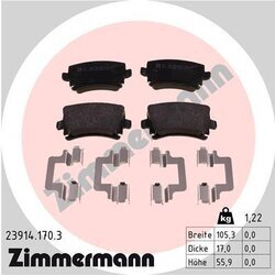 Sada brzdových platničiek kotúčovej brzdy ZIMMERMANN 23914.170.3