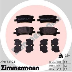 Sada brzdových platničiek kotúčovej brzdy ZIMMERMANN 23967.155.1