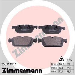 Sada brzdových platničiek kotúčovej brzdy ZIMMERMANN 25531.190.1