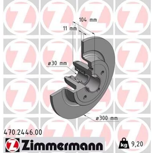 Brzdový kotúč 470.2446.00 /Zimmermann/