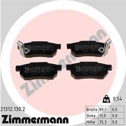 Sada brzdových platničiek kotúčovej brzdy ZIMMERMANN 21312.130.2