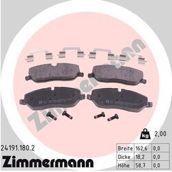 Sada brzdových platničiek kotúčovej brzdy ZIMMERMANN 24191.180.2