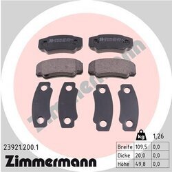 Sada brzdových platničiek kotúčovej brzdy ZIMMERMANN 23921.200.1