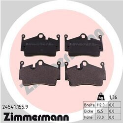 Sada brzdových platničiek kotúčovej brzdy ZIMMERMANN 24541.155.9