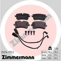 Sada brzdových platničiek kotúčovej brzdy ZIMMERMANN 25214.175.2