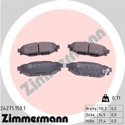 Sada brzdových platničiek kotúčovej brzdy ZIMMERMANN 24271.150.1