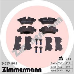 Sada brzdových platničiek kotúčovej brzdy ZIMMERMANN 24289.170.1