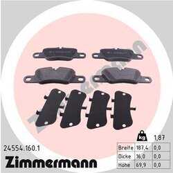 Sada brzdových platničiek kotúčovej brzdy ZIMMERMANN 24554.160.1