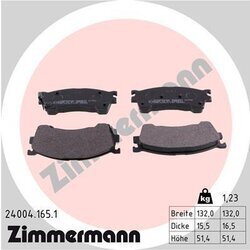 Sada brzdových platničiek kotúčovej brzdy ZIMMERMANN 24004.165.1