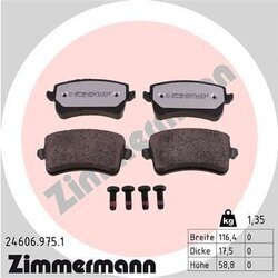 Sada brzdových platničiek kotúčovej brzdy ZIMMERMANN 24606.975.1