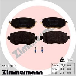 Sada brzdových platničiek kotúčovej brzdy ZIMMERMANN 22610.180.1