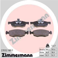 Sada brzdových platničiek kotúčovej brzdy ZIMMERMANN 23552.180.1