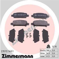 Sada brzdových platničiek kotúčovej brzdy ZIMMERMANN 23572.140.1