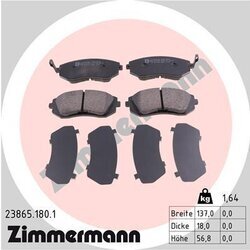 Sada brzdových platničiek kotúčovej brzdy ZIMMERMANN 23865.180.1