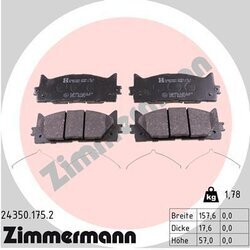 Sada brzdových platničiek kotúčovej brzdy ZIMMERMANN 24350.175.2