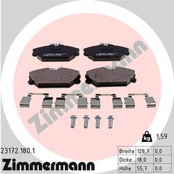 Sada brzdových platničiek kotúčovej brzdy ZIMMERMANN 23172.180.1