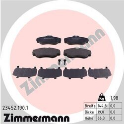 Sada brzdových platničiek kotúčovej brzdy ZIMMERMANN 23452.190.1