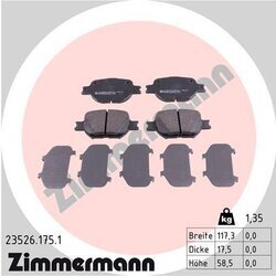 Sada brzdových platničiek kotúčovej brzdy ZIMMERMANN 23526.175.1