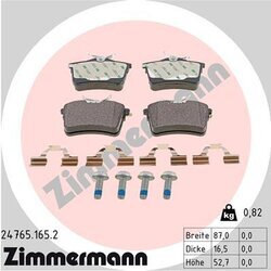 Sada brzdových platničiek kotúčovej brzdy ZIMMERMANN 24765.165.2