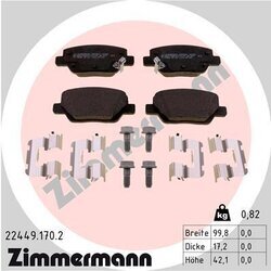 Sada brzdových platničiek kotúčovej brzdy ZIMMERMANN 22449.170.2