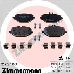 Sada brzdových platničiek kotúčovej brzdy ZIMMERMANN 22723.190.3