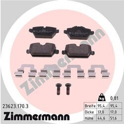 Sada brzdových platničiek kotúčovej brzdy ZIMMERMANN 23623.170.3