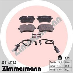 Sada brzdových platničiek kotúčovej brzdy ZIMMERMANN 25214.175.3