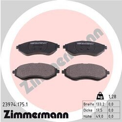 Sada brzdových platničiek kotúčovej brzdy ZIMMERMANN 23974.175.1