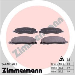 Sada brzdových platničiek kotúčovej brzdy ZIMMERMANN 24418.170.1