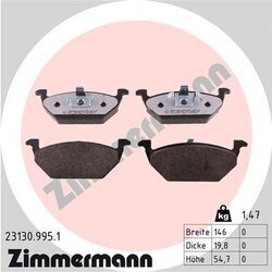 Sada brzdových platničiek kotúčovej brzdy ZIMMERMANN 23130.995.1