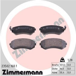 Sada brzdových platničiek kotúčovej brzdy ZIMMERMANN 23502.160.1