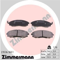 Sada brzdových platničiek kotúčovej brzdy ZIMMERMANN 23536.160.1