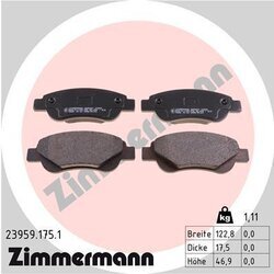 Sada brzdových platničiek kotúčovej brzdy ZIMMERMANN 23959.175.1