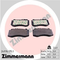 Sada brzdových platničiek kotúčovej brzdy ZIMMERMANN 24976.175.1