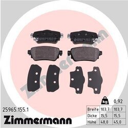 Sada brzdových platničiek kotúčovej brzdy ZIMMERMANN 25965.155.1