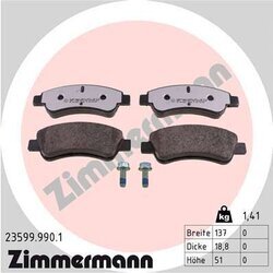 Sada brzdových platničiek kotúčovej brzdy ZIMMERMANN 23599.990.1