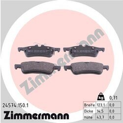 Sada brzdových platničiek kotúčovej brzdy ZIMMERMANN 24574.150.1