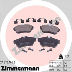 Sada brzdových platničiek kotúčovej brzdy ZIMMERMANN 24578.165.2