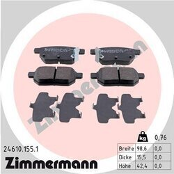Sada brzdových platničiek kotúčovej brzdy ZIMMERMANN 24610.155.1
