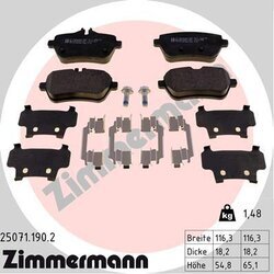 Sada brzdových platničiek kotúčovej brzdy ZIMMERMANN 25071.190.2