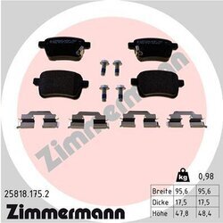 Sada brzdových platničiek kotúčovej brzdy ZIMMERMANN 25818.175.2