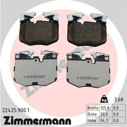 Sada brzdových platničiek kotúčovej brzdy ZIMMERMANN 22425.900.1