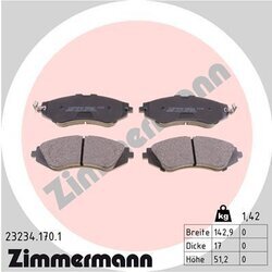 Sada brzdových platničiek kotúčovej brzdy ZIMMERMANN 23234.170.1