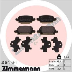 Sada brzdových platničiek kotúčovej brzdy ZIMMERMANN 23284.140.1